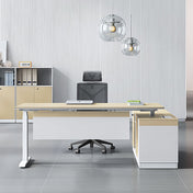 ADJUSTABLE HEIGHT L SHAPE DESK