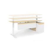 ADJUSTABLE HEIGHT L SHAPE DESK
