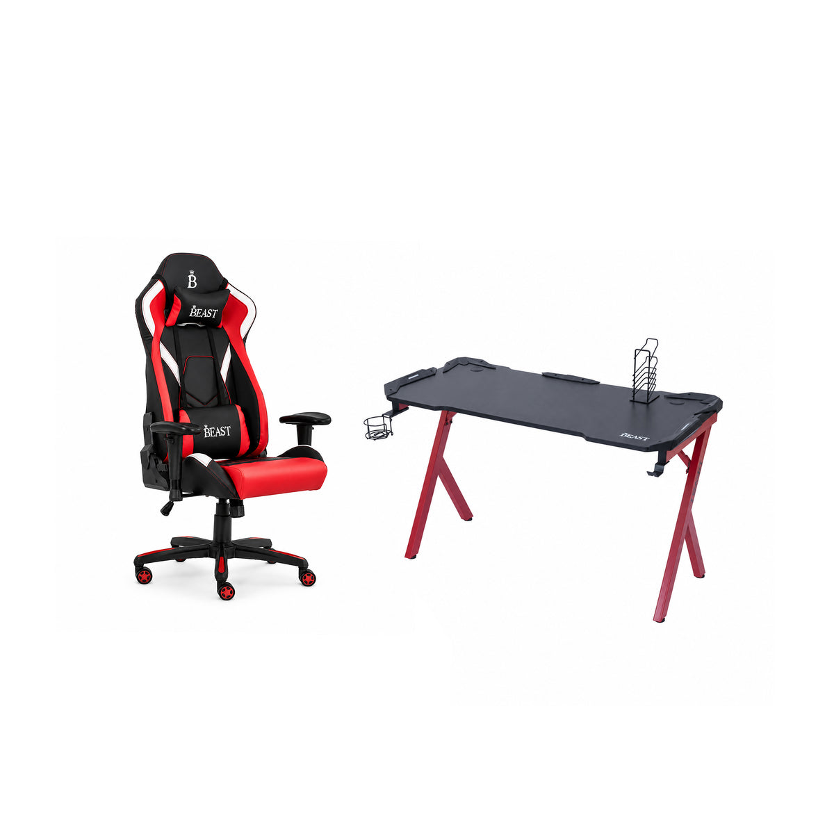 BEAST COMBO - GENBU RACING-STYLE GAMING CHAIR WITH GAIDON GAMING DESK