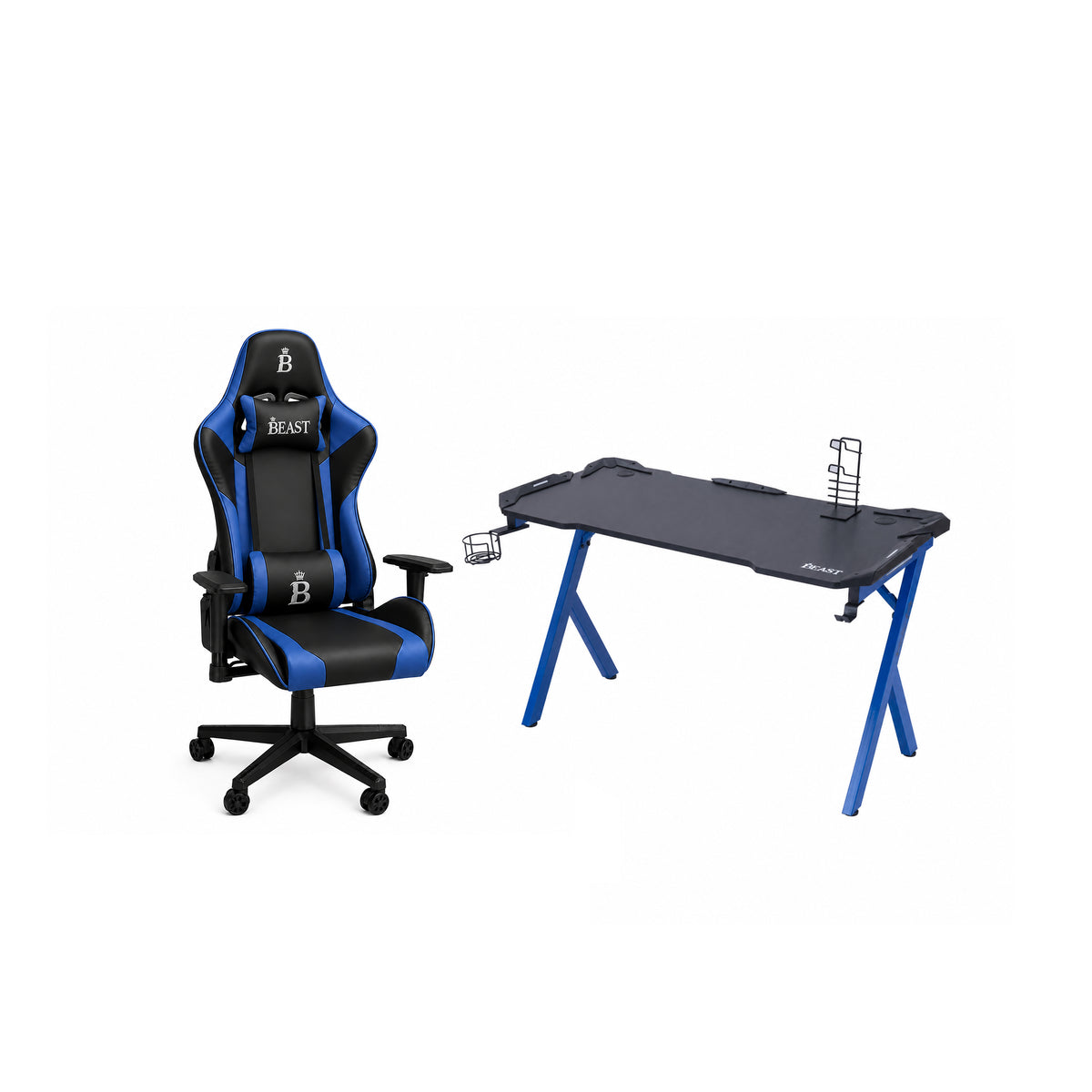 BEAST COMBO - FENRIR RACING-STYLE GAMING CHAIR WITH GAIDON GAMING DESK