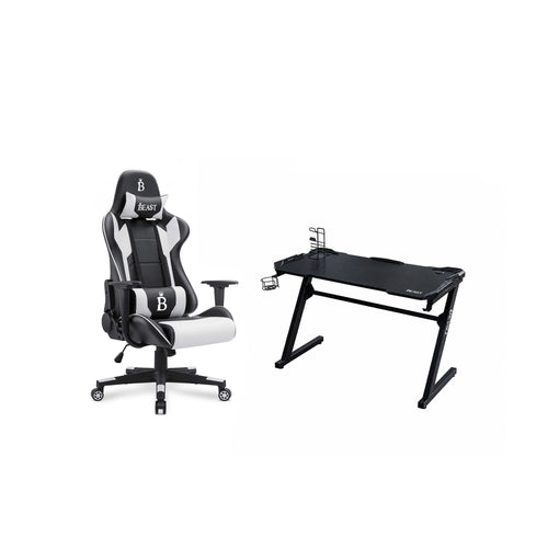 BEAST COMBO - LADON RACING-STYLE GAMING CHAIR WITH ARGOS GAMING DESK