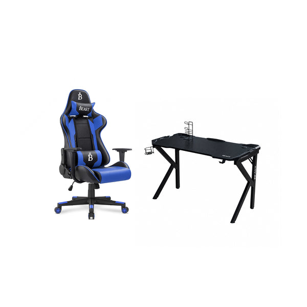 BEAST COMBO - LADON RACING-STYLE GAMING CHAIR WITH MOKELE GAMING DESK