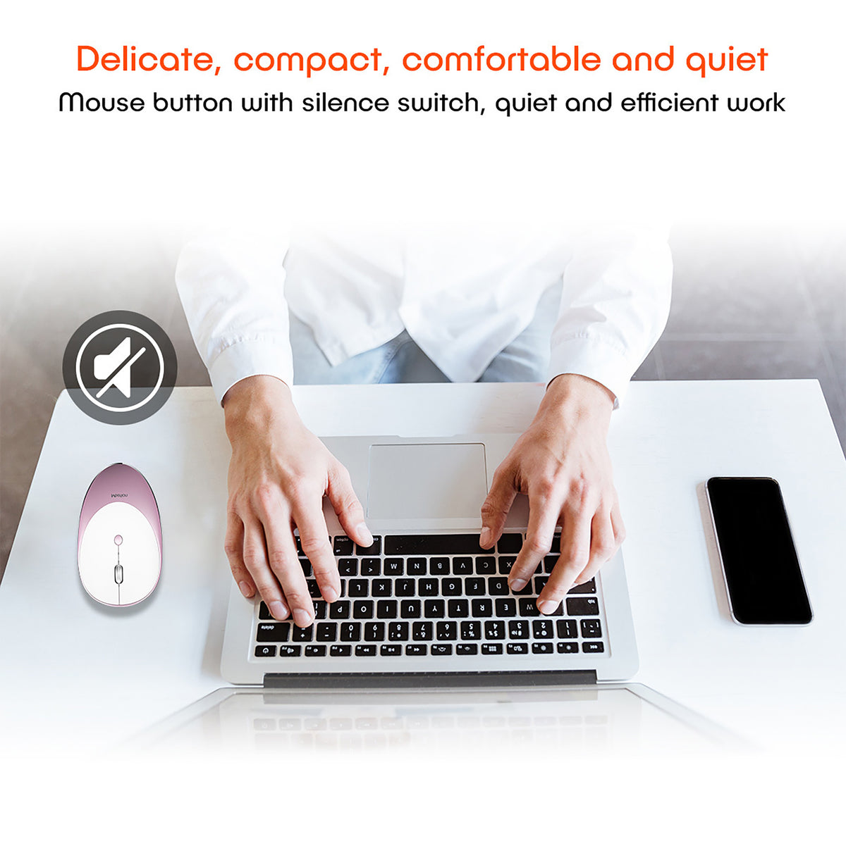 MEETION 2.4G SLIM RECHARGEABLE SILENT WIRELESS MOUSE R600