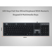 MEETION MT-K841 105 KEYS USB WIRED KEYBOARD ULTRA-THIN KEYCAPS