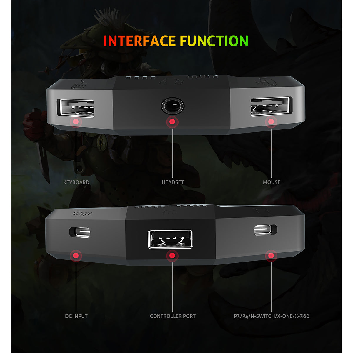 MEETION MT-AP015 GAME KEYBOARD MOUSE CONVERTER ADAPTER