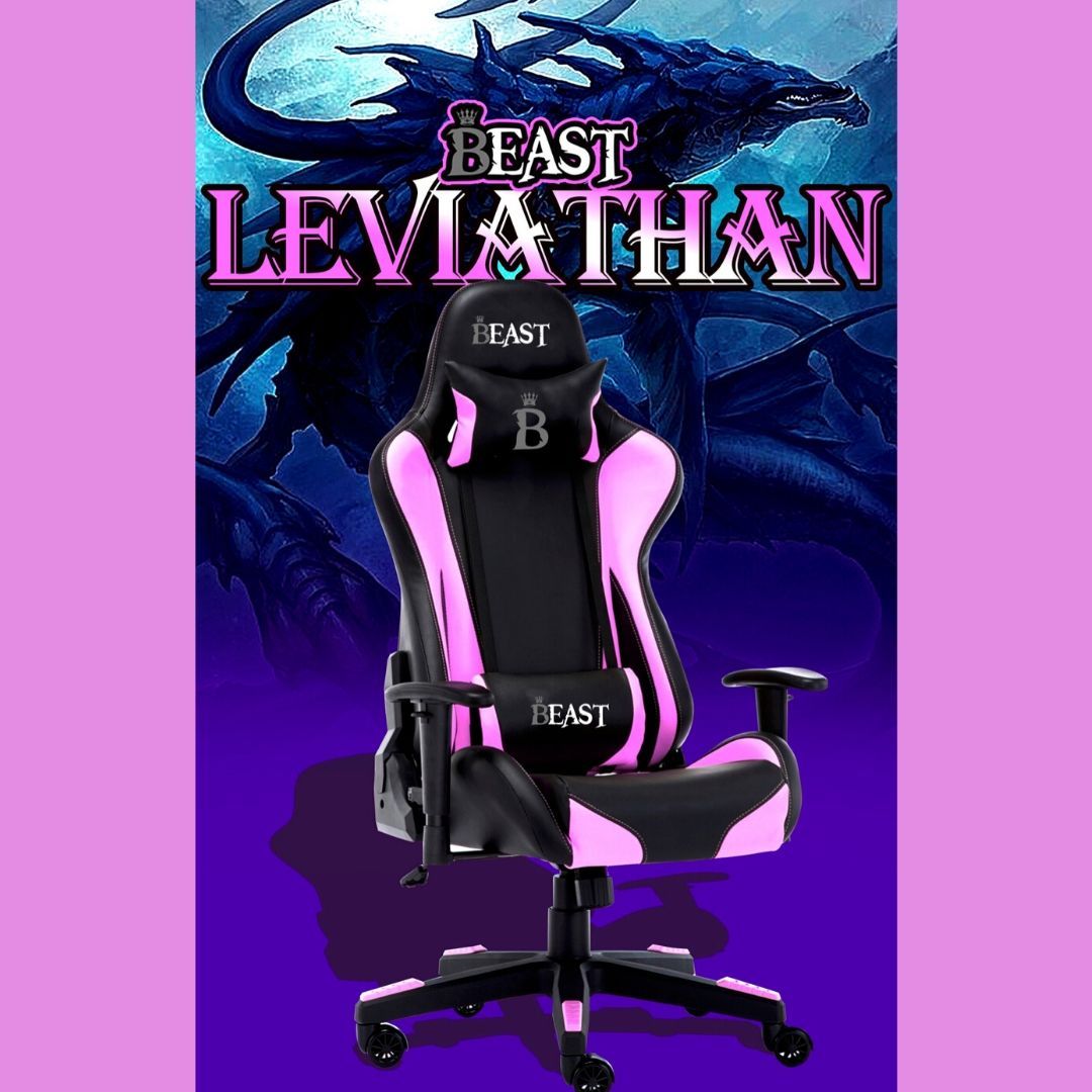 LEVIATHAN RACING GAMING CHAIR WITH ERGONOMIC LUMBAR SUPPORT
