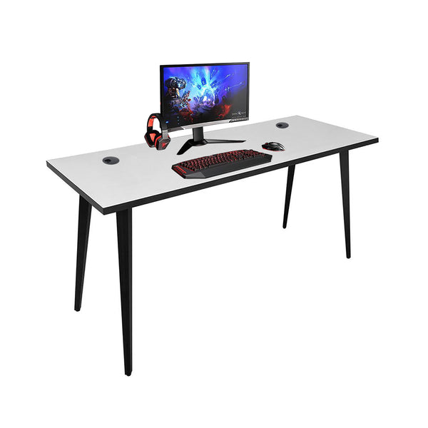BLACK & WHITE STEEL FRAME TABLE DESK