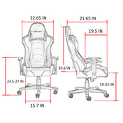 LEVIATHAN RACING GAMING CHAIR WITH ERGONOMIC LUMBAR SUPPORT