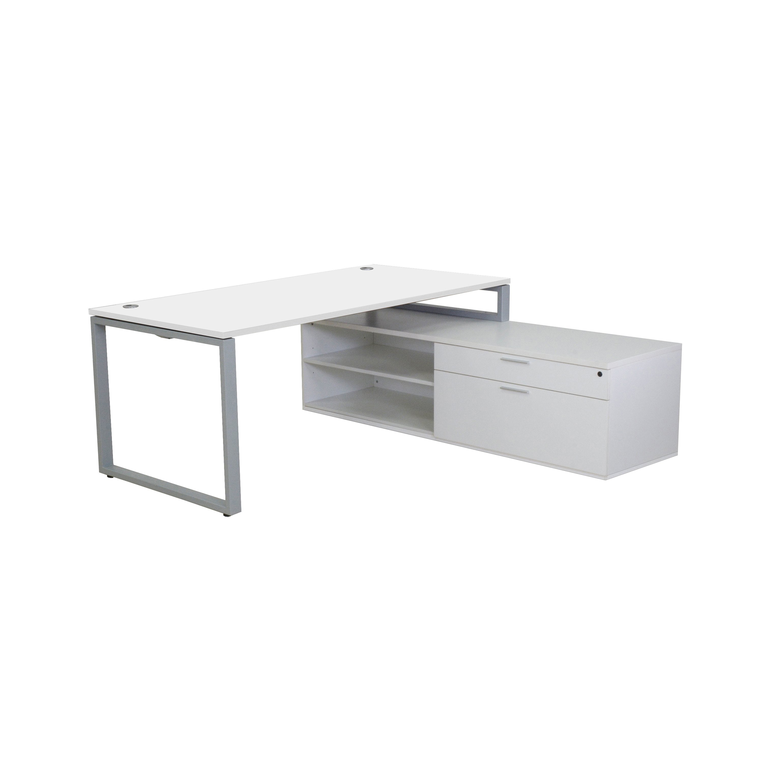 MATRIX L-SHAPE DESK WITH CREDENZA - OFX Office