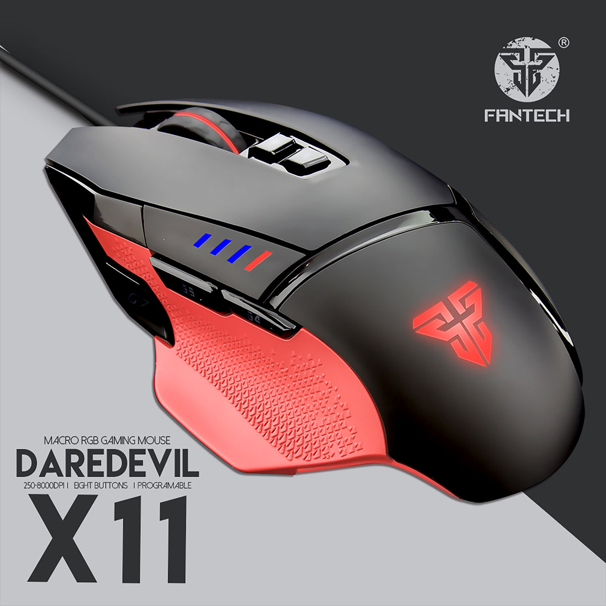 FANTECH X11 DAREDEVIL MACRO RGB RUNNING CHROMA GAMING MOUSE