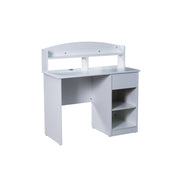 MODERN HOME OFFICE DESK WITH DRAWER AND SHELVES