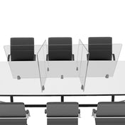 FRONTLINE SERIES 72" X 30" ACRYLIC DESK TOP BARRIER FOR SIX USERS