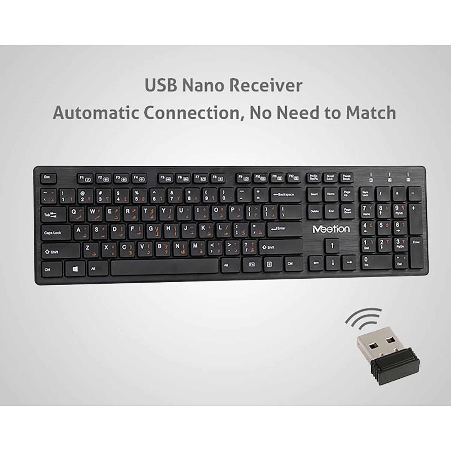 MEETION MT-WK841 WIRELESS 2.4GHZ ULTRA-THIN KEYBOARD FOR PC AND