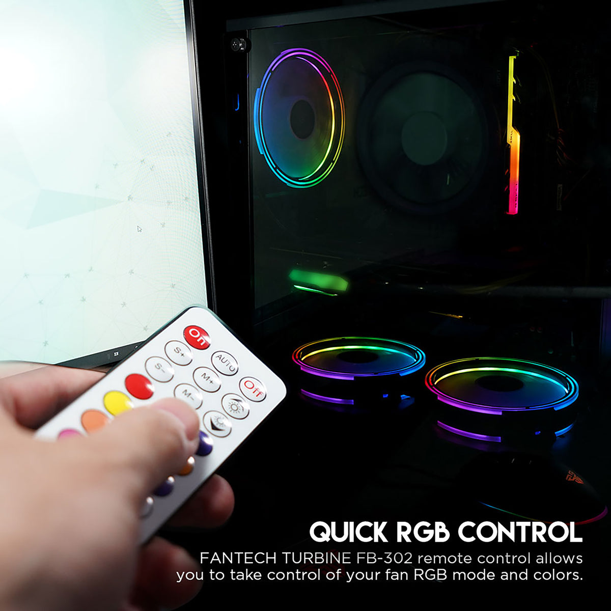 FANTECH TYPHOON FB-302 RGB 3 IN 1 FAN