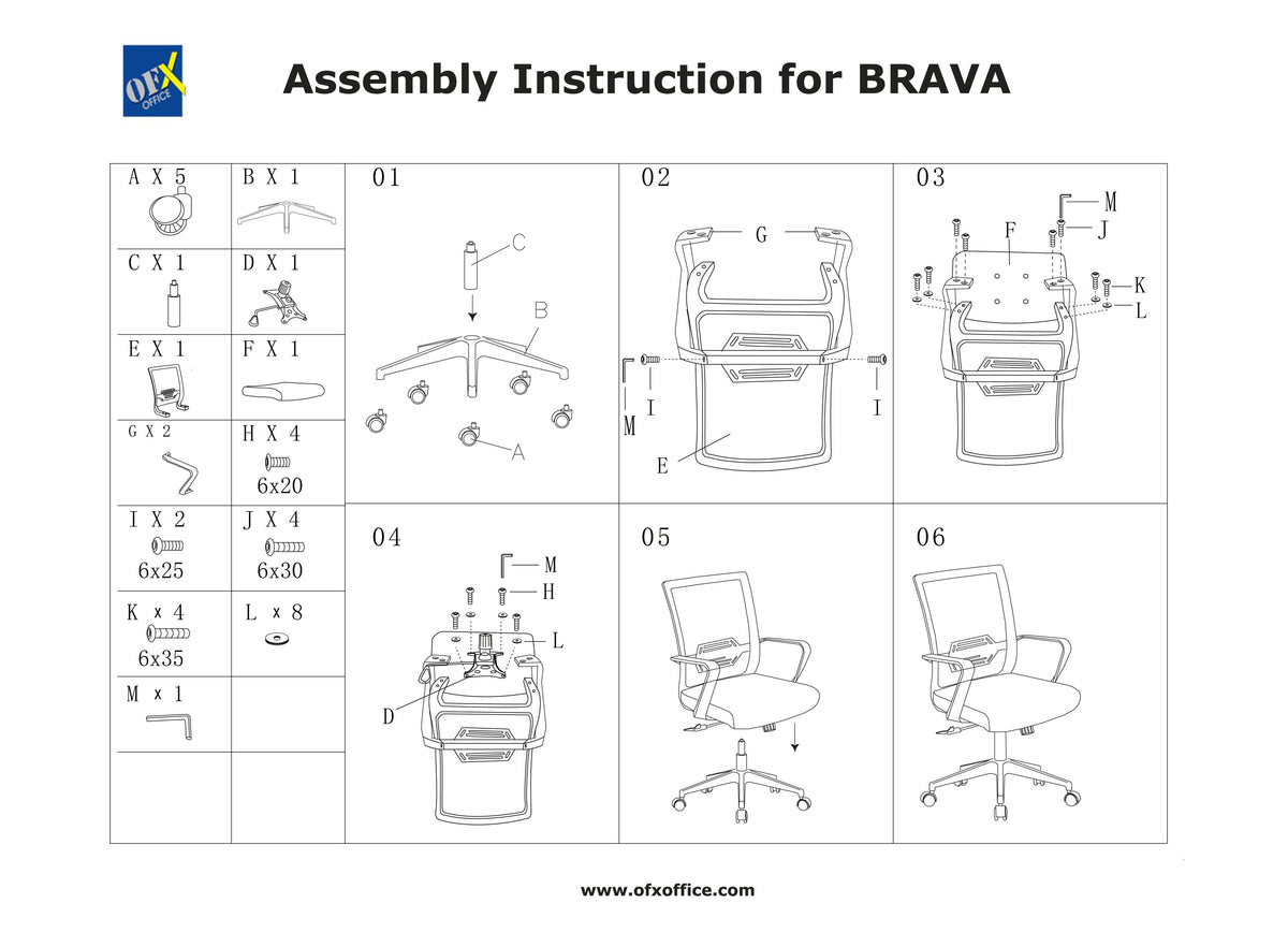 Assembly Instruction for BRAVA