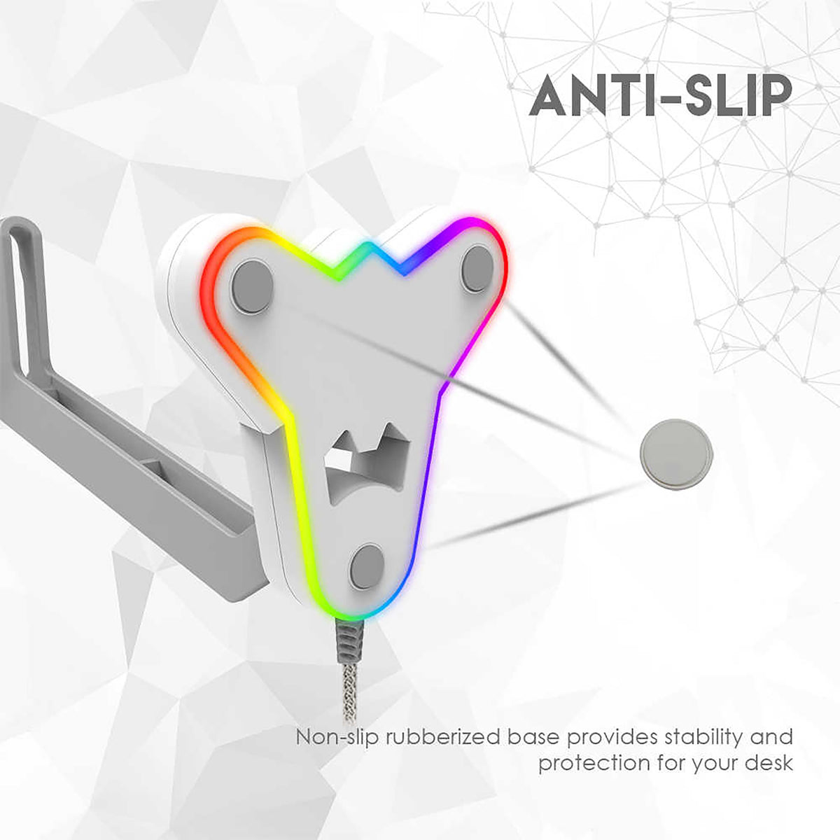 FANTECH AC3001S RGB HEADSET STAND - WHITE SPACE EDITION