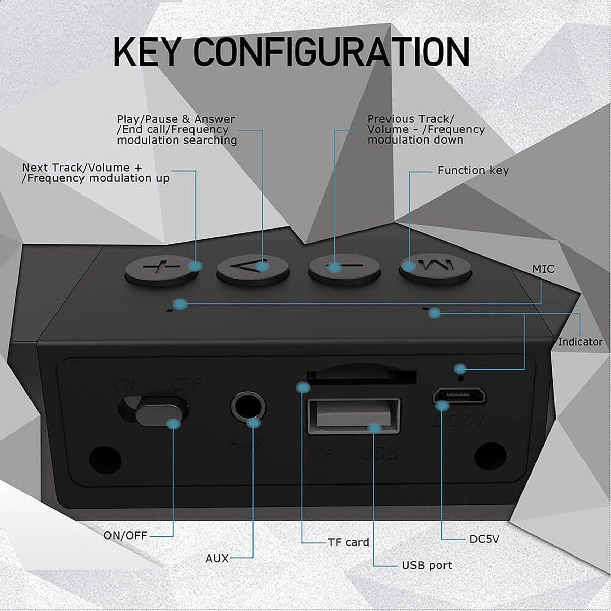 FANTECH RESONANCE BS150 BLACK BLUETOOTH SPEAKER