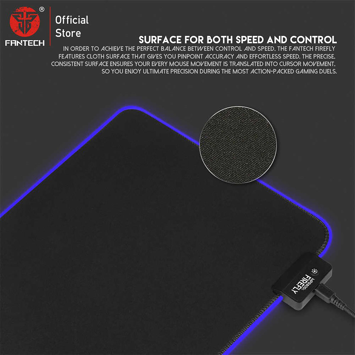 FANTECH MPR800S FIREFLY RGB MOUSEPAD