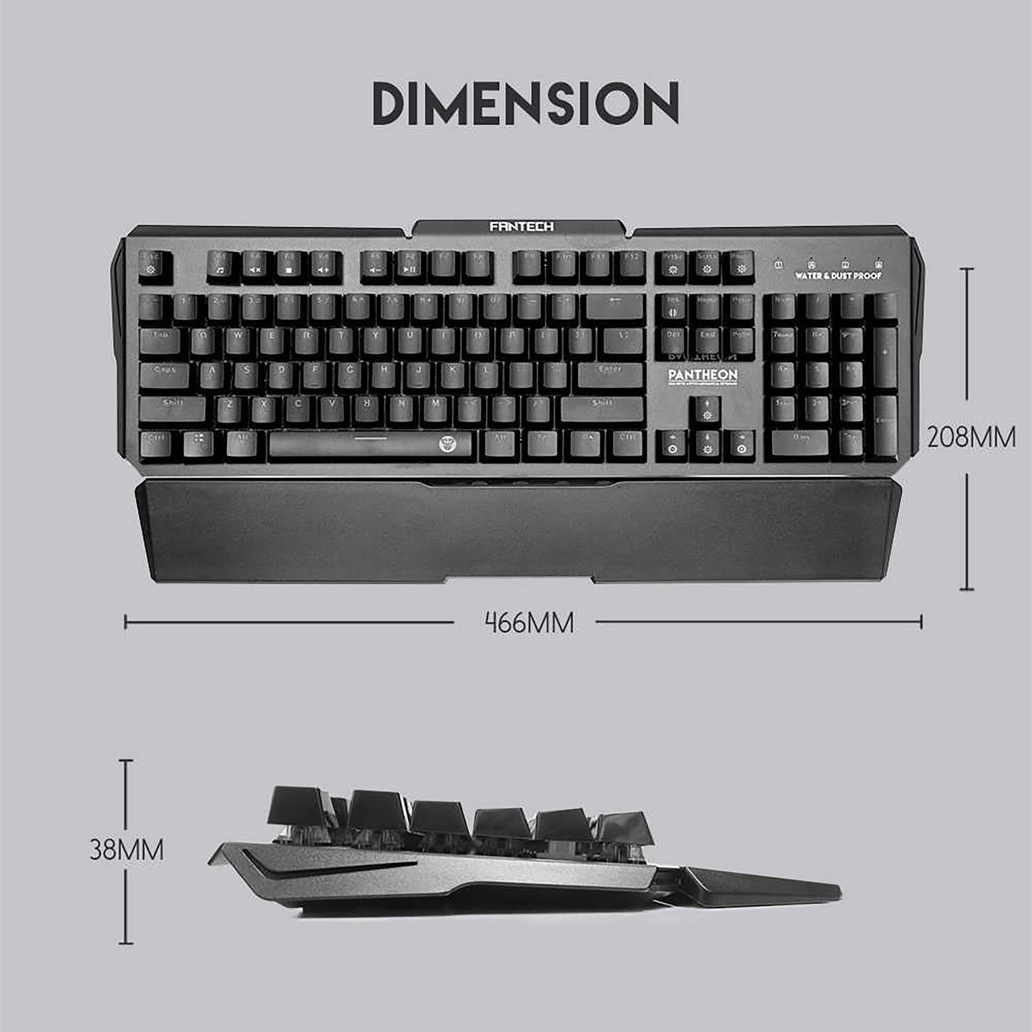 FANTECH MK882RGB GAMING WIRED MECHANICAL KEYBOARD WATERPROOF - OFX Office