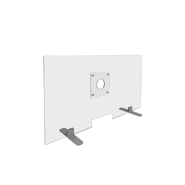 FRONTLINE20 FREESTANDING  INVISIBLE BARRIER WITH CLEAR SPEAK THRU