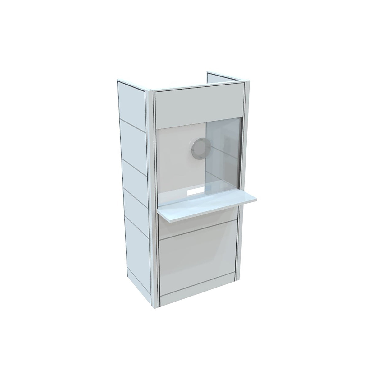 FRONTLINE20 36"W X 24"Dx 81"H COUNTER-HEIGHT 42" RECEPTION BOOTH