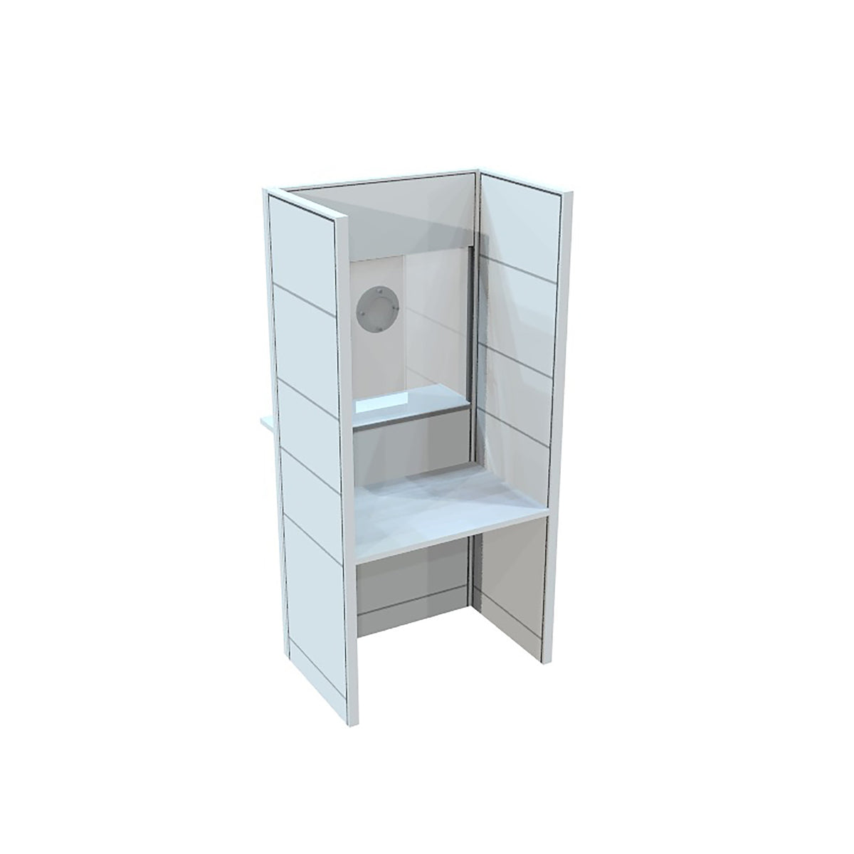 FRONTLINE20 36"W X 24"Dx 81"H COUNTER-HEIGHT 42" RECEPTION BOOTH