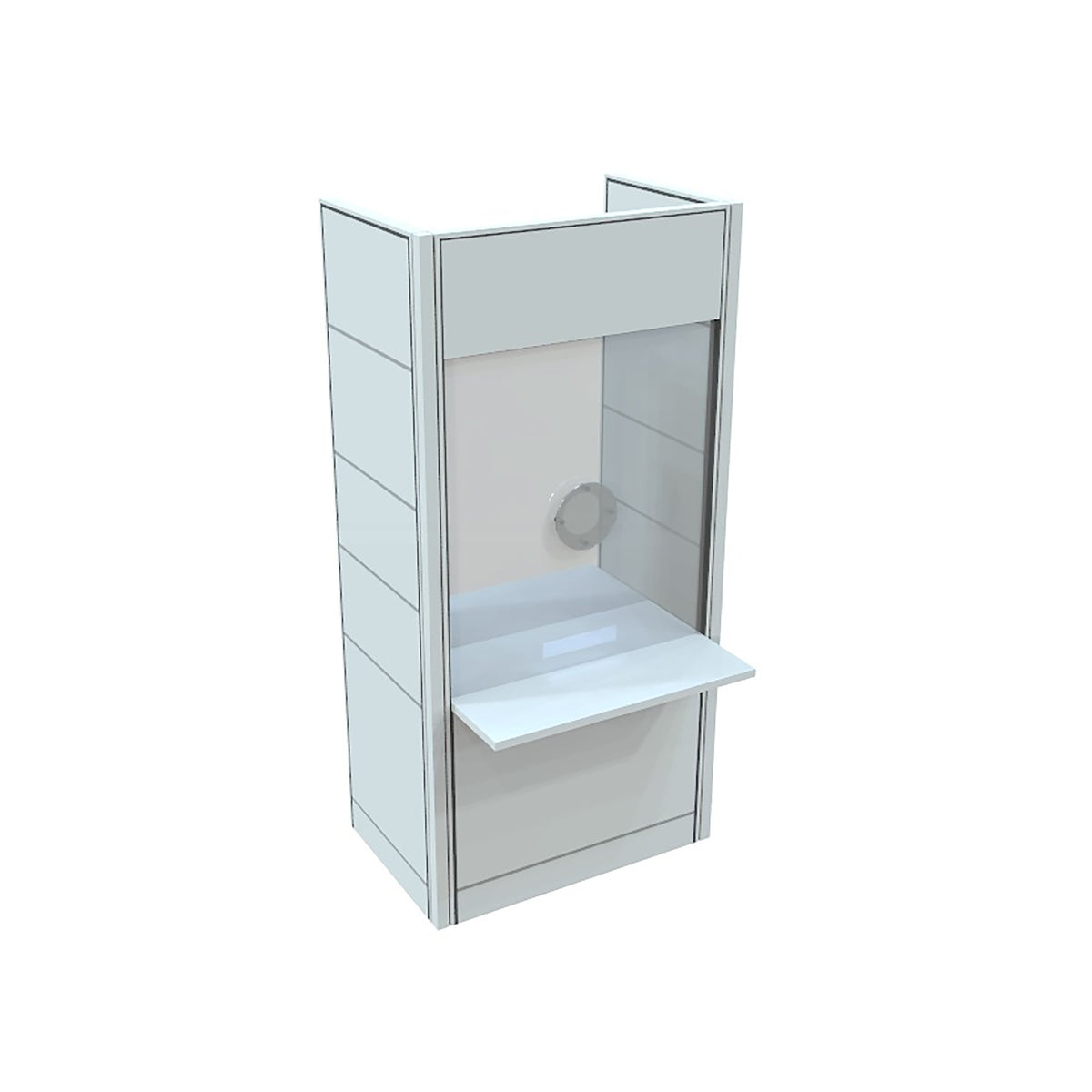 FRONTLINE20 36"W X 24"D X 81"H TRANSACTION-HEIGHT 30" TOP BOOTH