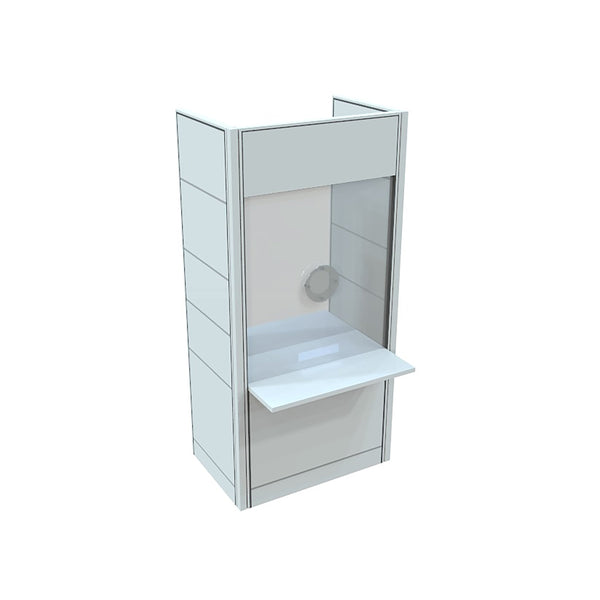 FRONTLINE20 36"W X 24"D X 81"H TRANSACTION-HEIGHT 30" TOP BOOTH