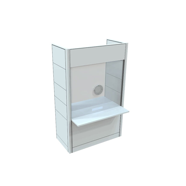 FRONTLINE20 48"W X 24"D X 81"H  TRANSACTION-HEIGHT 30" TOP BOOTH