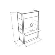 FRONTLINE20 48"W X 54"D X 68"H CUSTOMER SERVICE STATION
