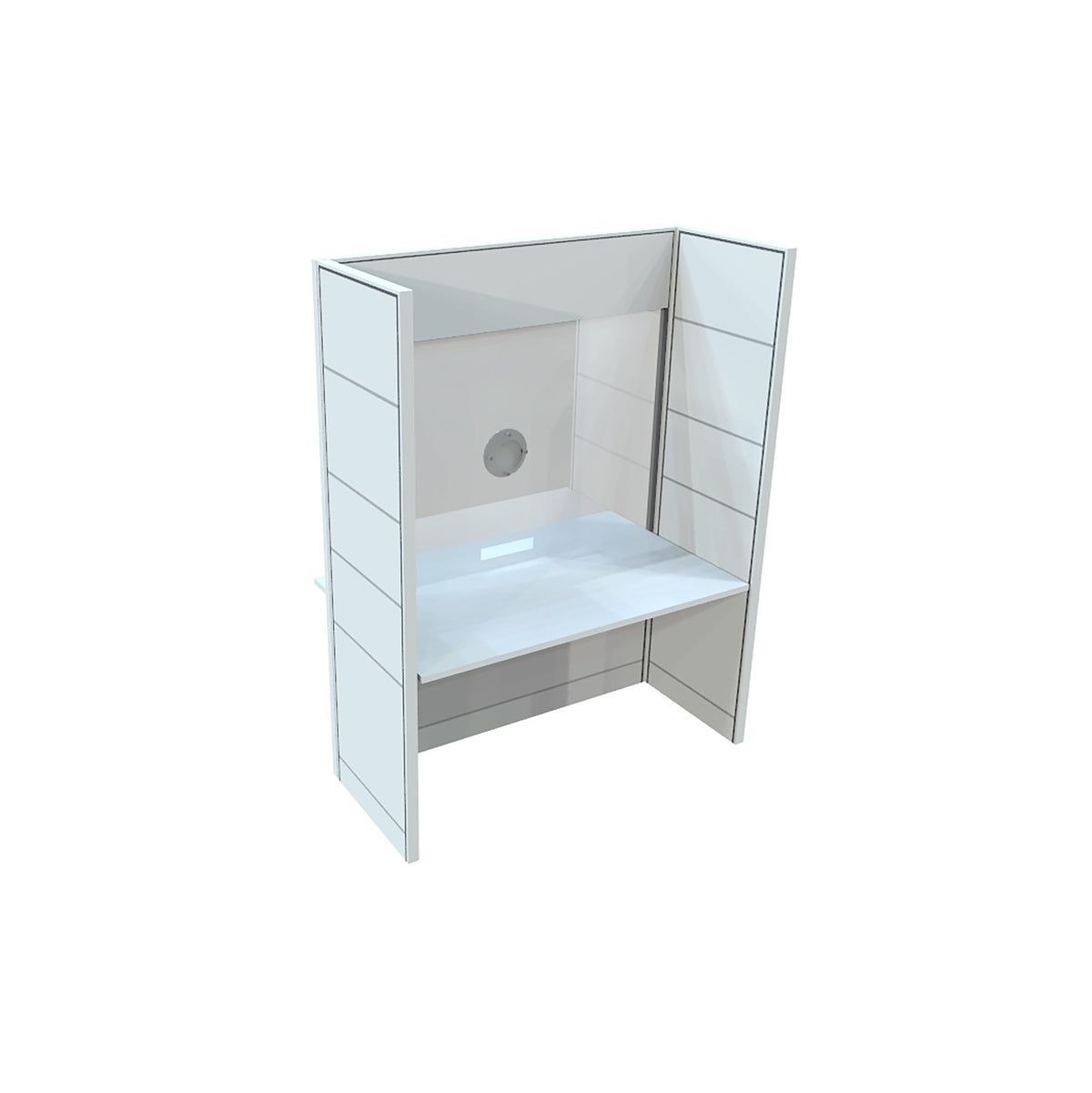 FRONTLINE20 60"W X 24"D X 81"H TRANSACTION-HEIGHT 30" TOP BOOTH