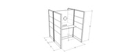 FRONTLINE20 48"W X 54"D X 68"H CUSTOMER SERVICE STATION