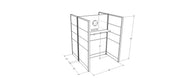 FRONTLINE20 48"W X 54"D X 68"H CUSTOMER SERVICE STATION