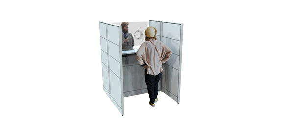 FRONTLINE20 48"W X 54"D X 68"H CUSTOMER SERVICE STATION