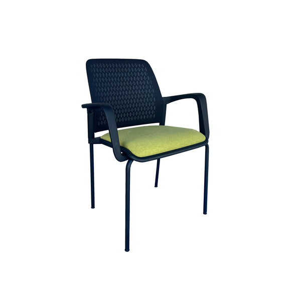 JUPITER MESH-BACK STACKING BLACK FRAME CHAIR