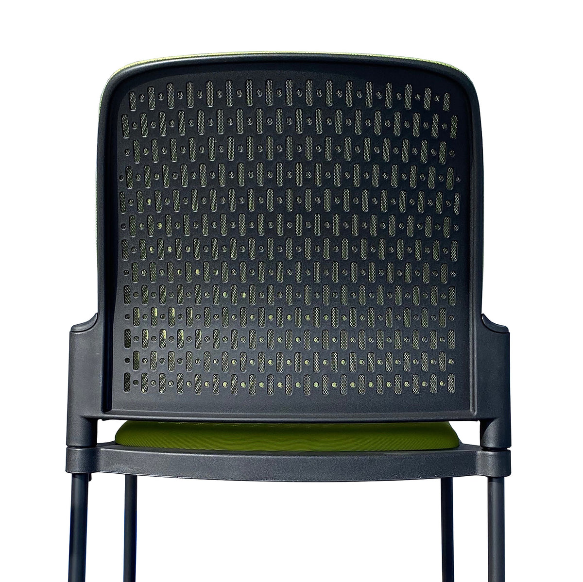 JUPITER MESH-BACK STACKING GUEST CHAIR W/ SEAT CUSHION