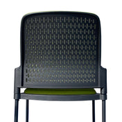 JUPITER MESH-BACK STACKING GUEST CHAIR W/ SEAT CUSHION