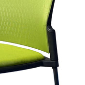 JUPITER MESH-BACK STACKING GUEST CHAIR W/ SEAT CUSHION
