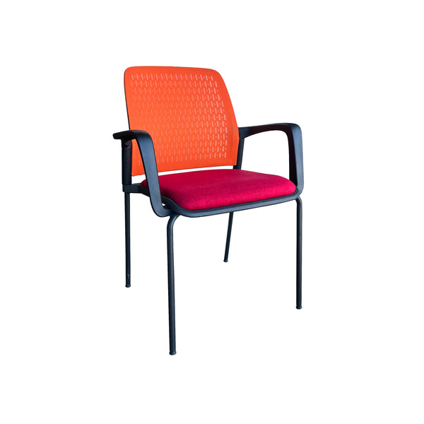 JUPITER MESH-BACK STACKING BLACK FRAME CHAIR