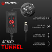 FANTECH TUNNEL AC3002 VIRTUAL 7.1 USB AUDIO SOUND CARD