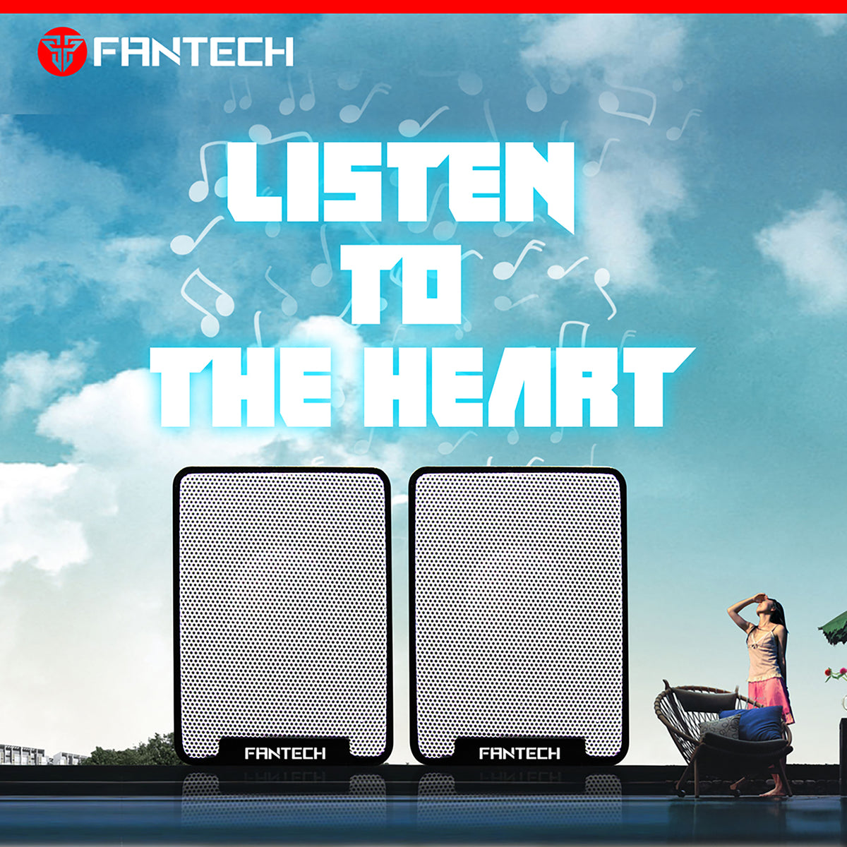 FANTECH GS733 PRO-GAMING USB SPEAKER SPACE EDITION