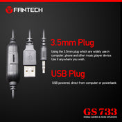 FANTECH GS733 PRO-GAMING USB SPEAKER SPACE EDITION