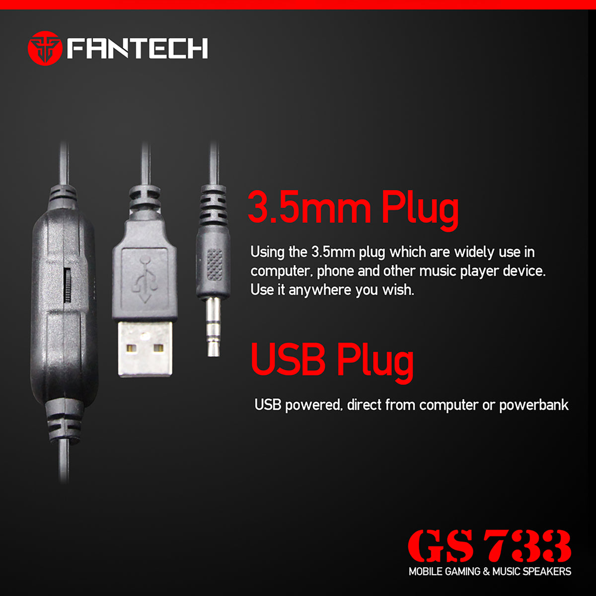 FANTECH GS733 PRO-GAMING USB SPEAKER