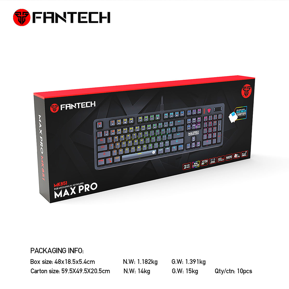 FANTECH MK851  GAMING WIRED MECHANICAL KEYBOARD