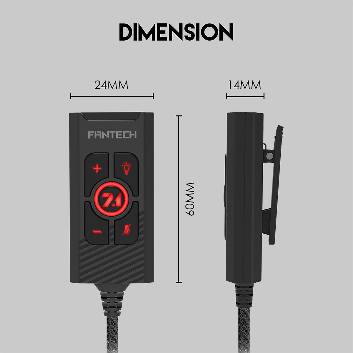FANTECH TUNNEL AC3002 VIRTUAL 7.1 USB AUDIO SOUND CARD