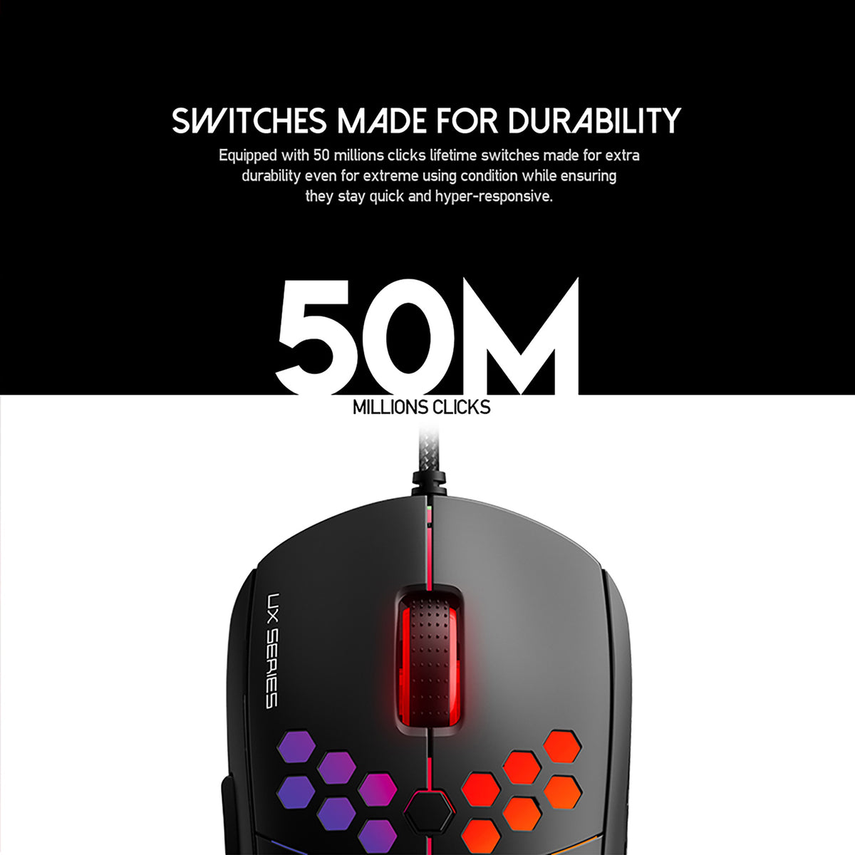 FANTECH HIVE UX2 WIRED PRO-GAMING MOUSE