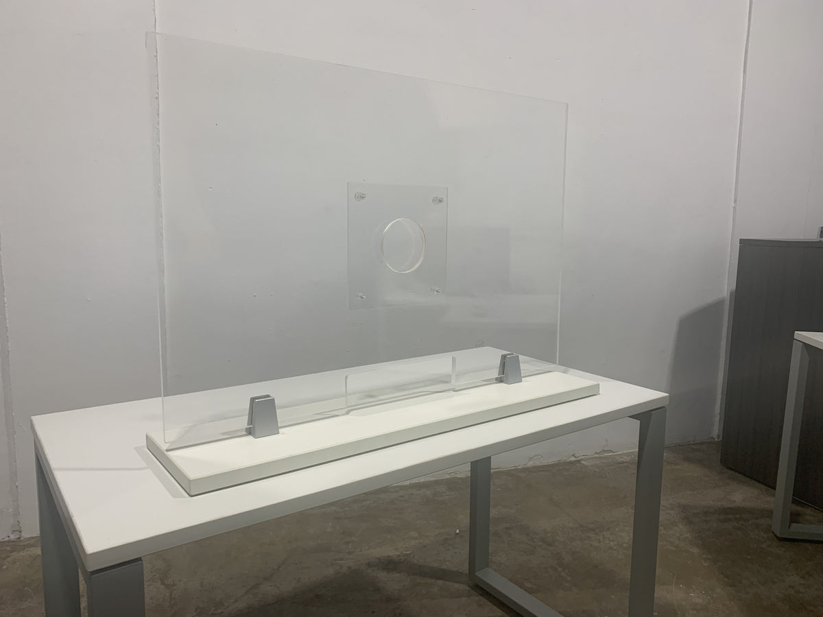 FRONTLINE20 COUNTERTOP 24" INVISIBLE BARRIER WITH CLEAR SPEAK THRU