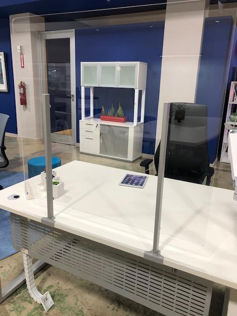 ACRYLIC SHIELD PANEL SCREEN METAL SUPPORT BARS FOR TOPS