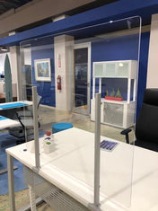 ACRYLIC SHIELD PANEL SCREEN METAL SUPPORT BARS FOR TOPS