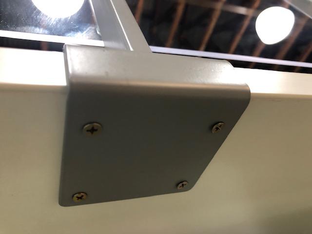 ACRYLIC SHIELD PANEL SCREEN METAL SUPPORT BARS FOR TOPS